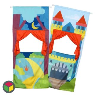 🎭✨ Malé divadlo, velké příběhy! S tímto oboustranným divadlem na dveře mohou děti oživit své fantazie a stát se režiséry...